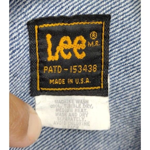 Vintage 80s Lee Artsy Denim Hand Painted Cockatoo Flowers Trucker Jean Jacket - Picture 10 of 10